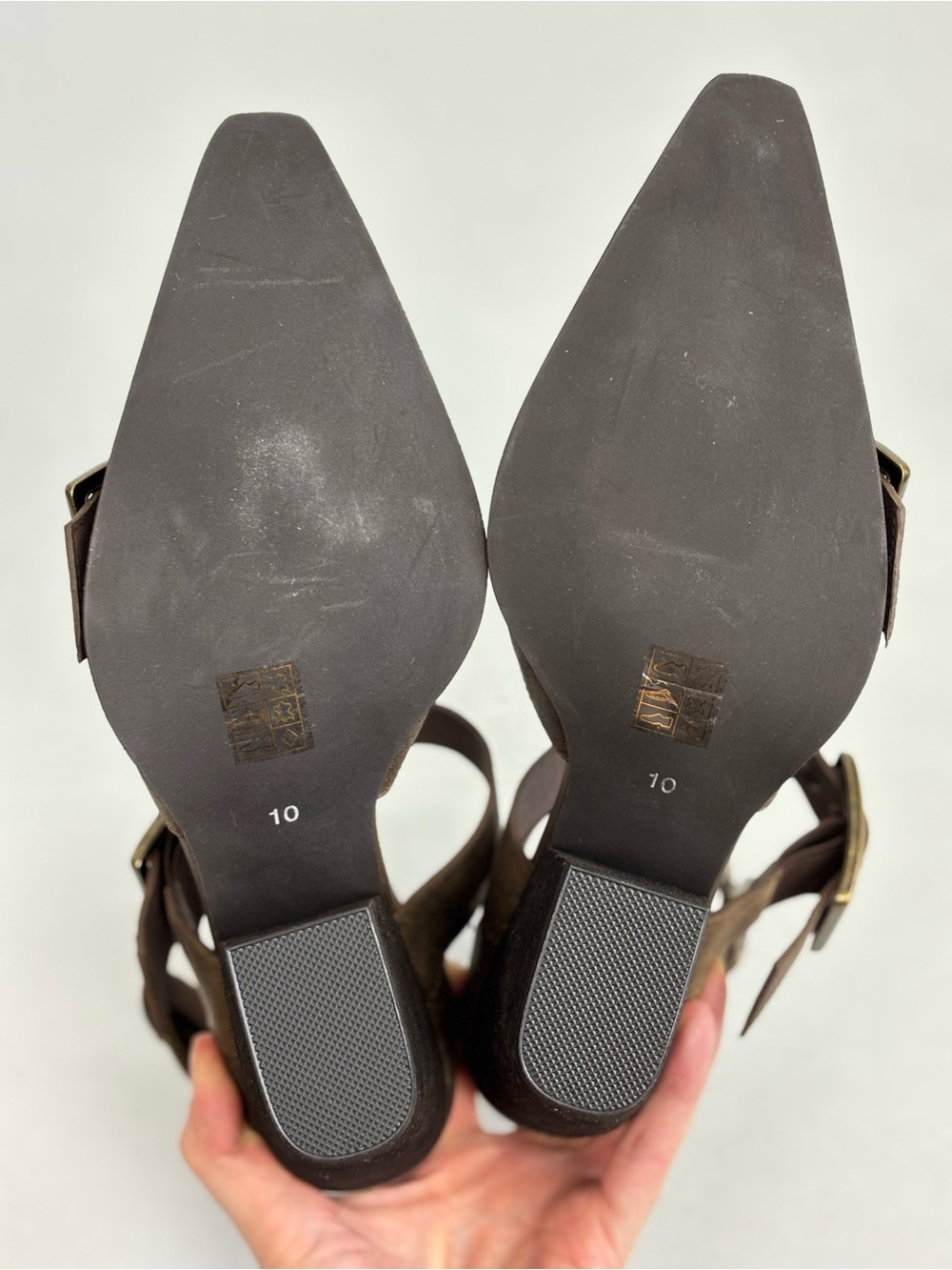 Free People x Jeffrey Campbell Hendrix Heels in Oiled Brown Size 10 - Picture 8 of 10